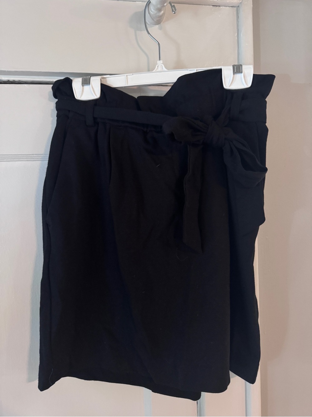 Black Waist Tie Skirt - Women